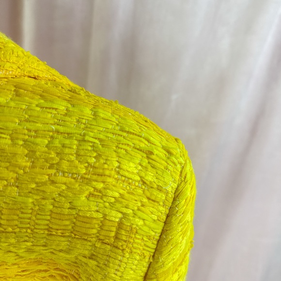 Escada Womens Yellow Blazer Jacket Size US 10 Designer - Picture 5 of 9